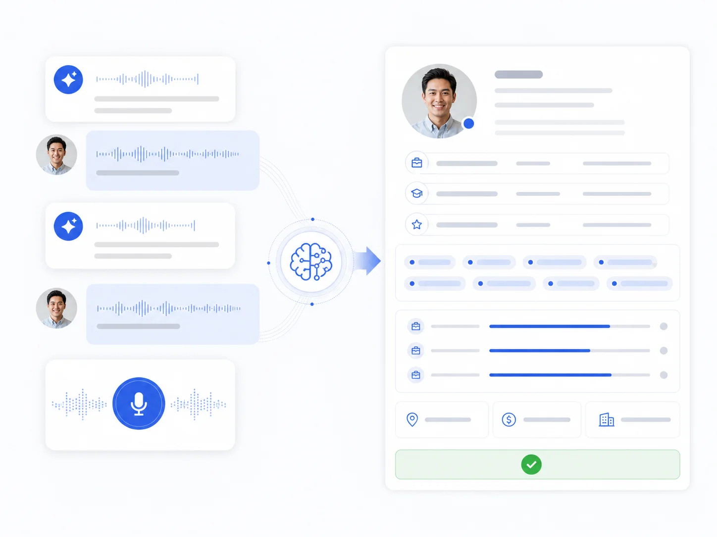 AI interview builds a structured candidate profile