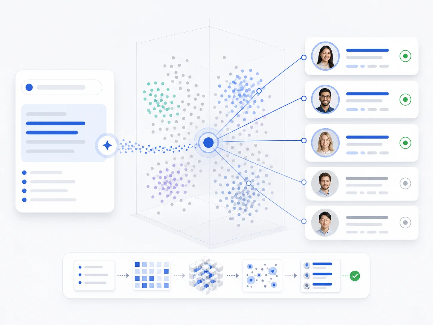 Semantic candidate matching visualization
